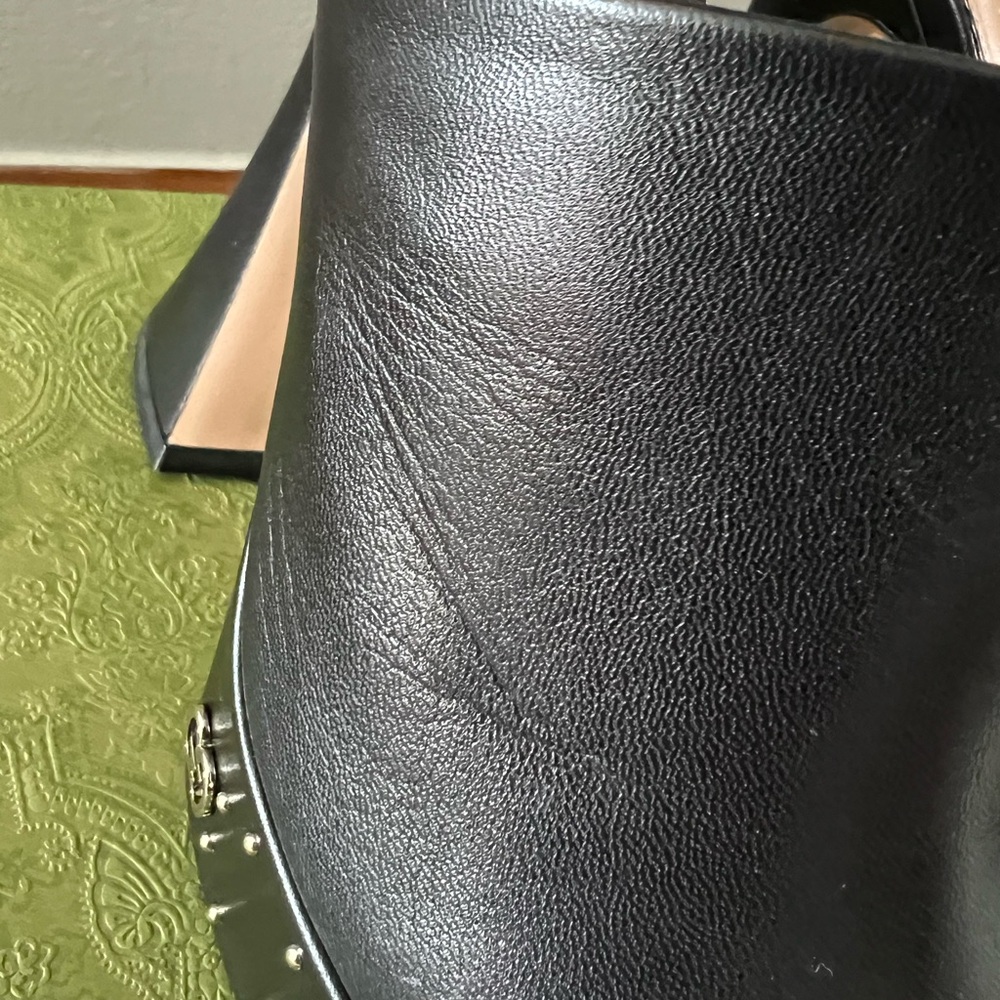 Gucci black platform mules with silver logos - Picture 5 of 15